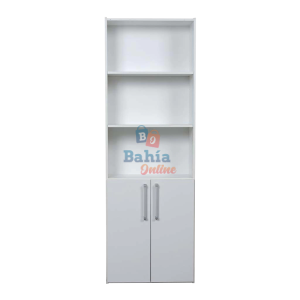 Biblioteca 2 puertas 5 espacios blanco