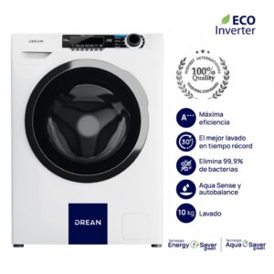Lavarropas c. frontal 10kg 1200rpm Bco Drean