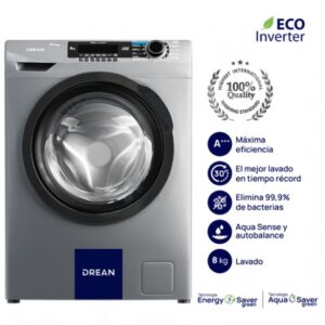 Lavarropas c. frontal 8kg 1400rpm Gris Drean